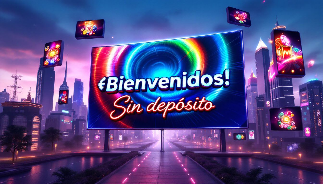 Bonos de bienvenida sin depósito en casinos online, incluyendo promociones y tragamonedas.