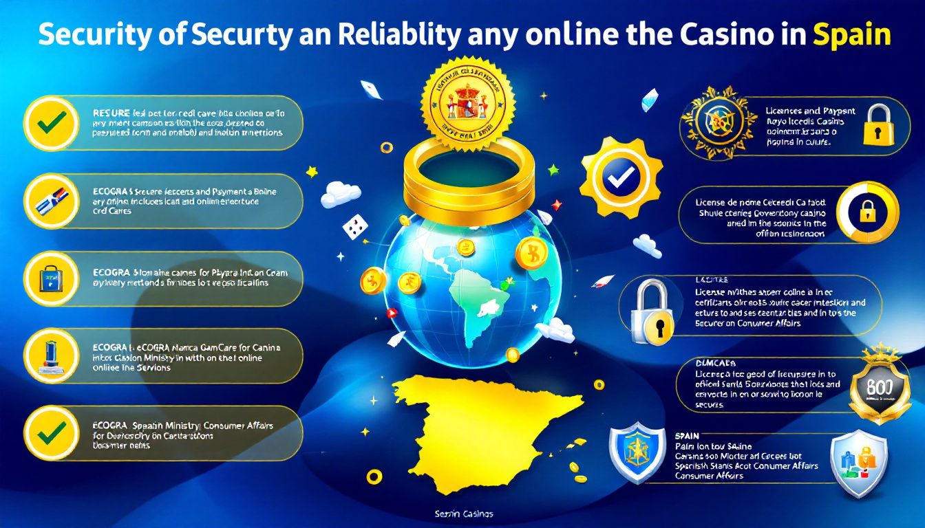 Seguridad en casinos online, mostrando métodos de pago seguros y licencias.