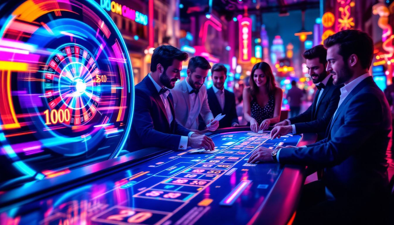 Variedad de juegos en casinos online españoles, incluyendo ruleta y juegos de mesa.