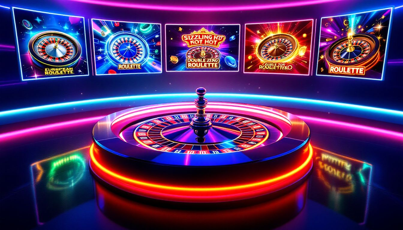 Variantes de ruleta disponibles en un casino online.